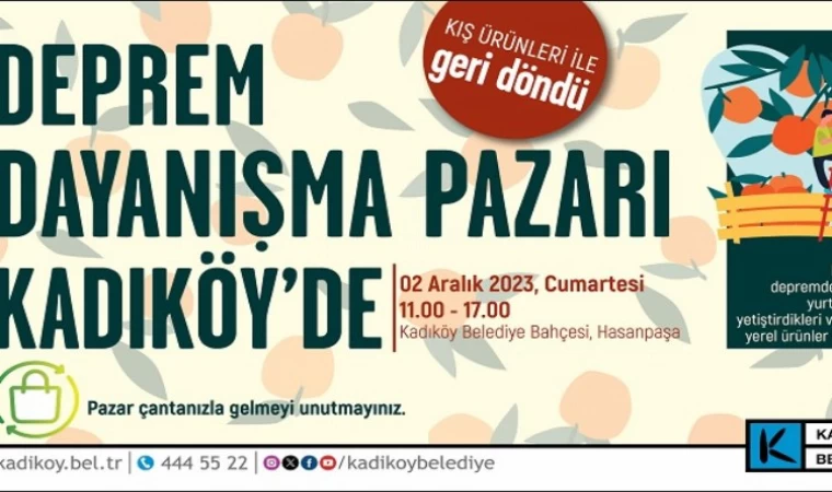 İstanbul Kadıköy’de deprem dayanışma pazarı