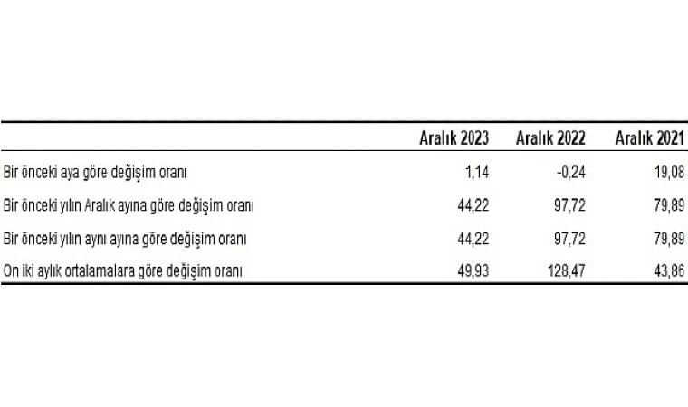 Yurt İçi Üretici Fiyat Endeksi arttı