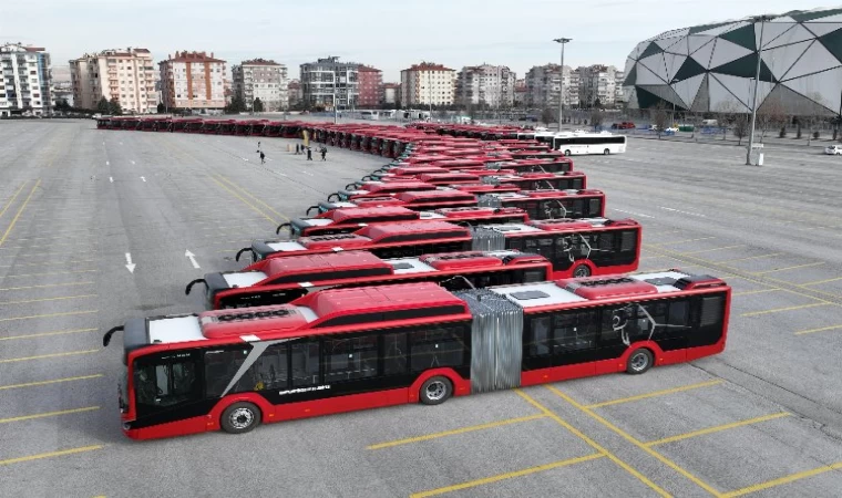 Konya’nın ulaşım filosuna 53 çevreci otobüs