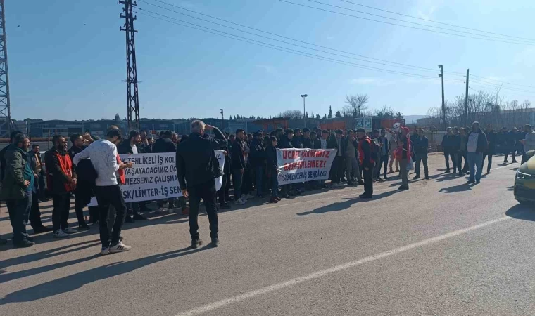 Yalova’da tersane işçilerinden zam protestosu