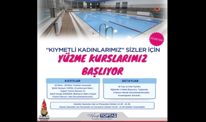 Onikişubat Belediyesi’nden kadınlara yönelik ücretsiz yüzme kursu